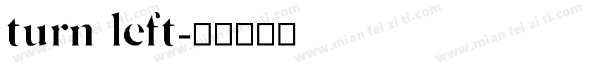 turn left字体转换
